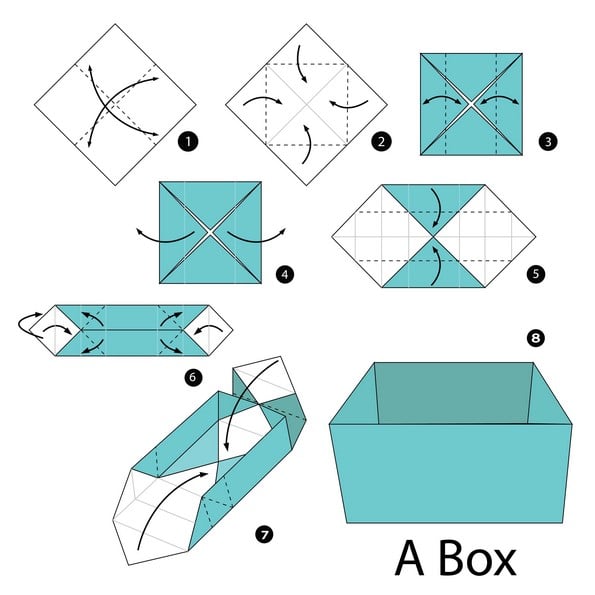 Malý origami box pre ľahké darčeky zložiť