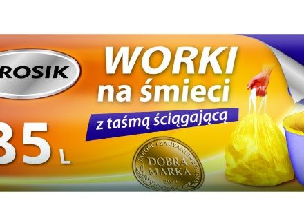 GROSIK Odpadové vaky HD čierny s páskou 35 l 15 ks
