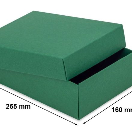 Ozdobná kartónová krabica v štýle darčekov 255x160x75 green L