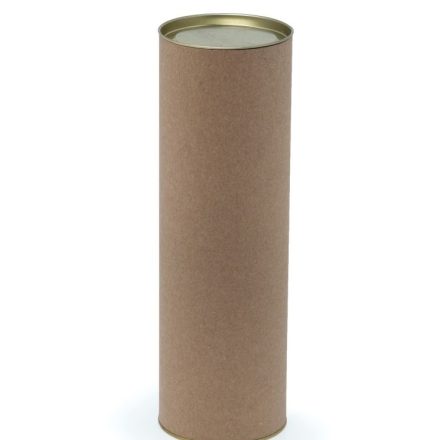 Kartónová tuba pre fľašu fi 98 x 320 mm s kovovým dnom a konektorom