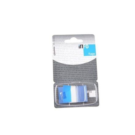 Modré priehľadné lepiace indexovacie karty 25x43 mm 50 ks