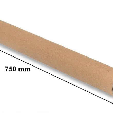 Kartónová tuba A1 hnedá 100 mm x 750 mm gr. 2 mm bez zástrčiek