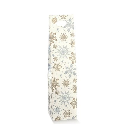 Darčekové vrecko na vianočné víno 95x95x400 mm K-477 SN
