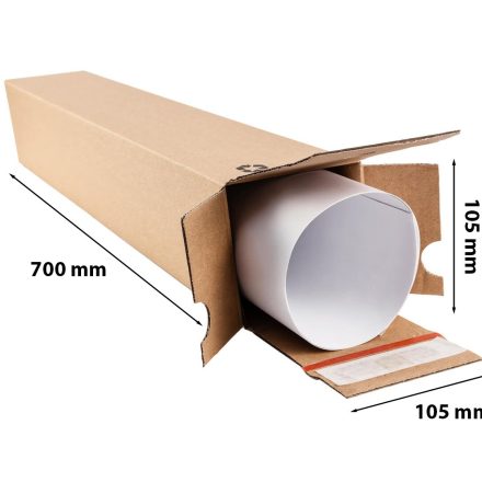 Box typu Tub 105x105x700 mm, kartón na plagáty a mapy