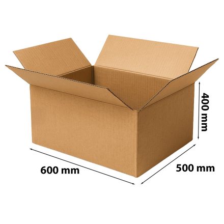 Papierová škatuľa s postage klapkou 600x500x400 mm BC 5-vrstvová XL hnedá