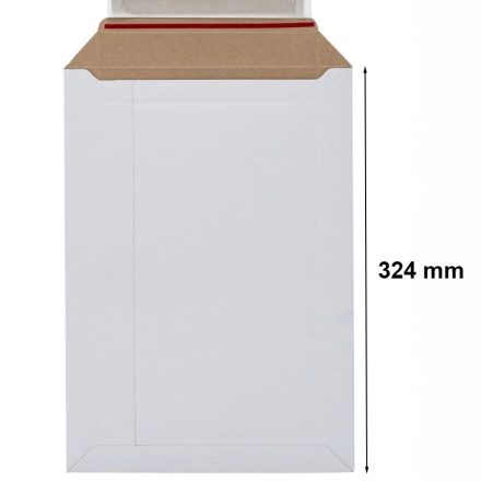 Kartónová obálka C4 na odoslanie 229x324 mm biele s popruhom a odmerkou