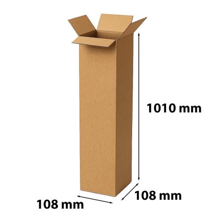 Longitudinálna klapka 108x108x1010mm hnedý prepravný box