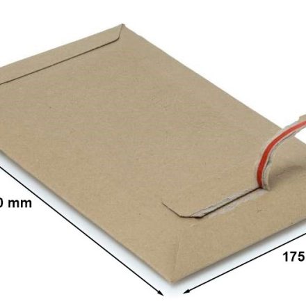 Kartónová obálka B5 175x250 mm hnedá 450 g s popruhom a popruhom