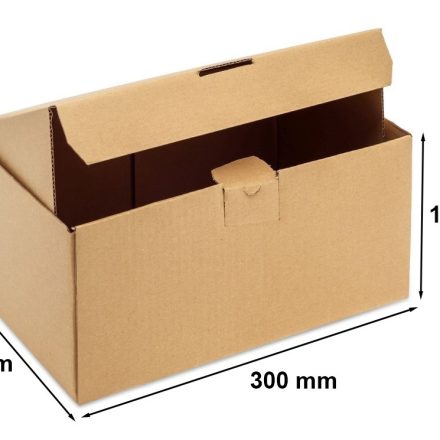 Papierová lepenka 300x200x150 mm FEFCO 426 hnedý módny box