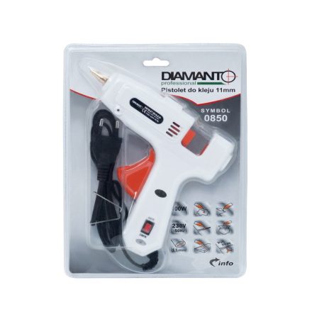 Pištoľ s horúcim lepidlom 60-100W, lepidlá 11 mm