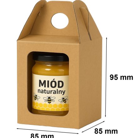 Kartónová škatuľa s oknom 85x85x95mm če 1 jar med F217