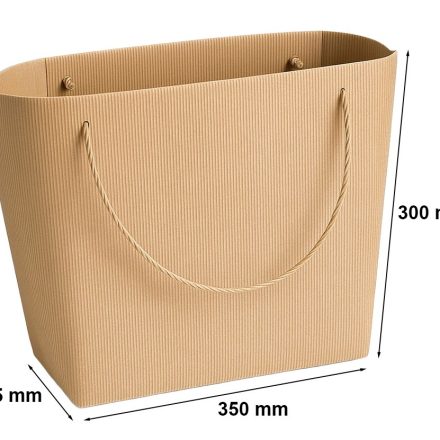 Vlnitý kartónový vak hnedý 350x125x300 mm, reťazec papiera