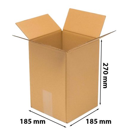 Škatuľka na klapky na prepravu 185x185x270 mm Hnedá vlna B 360 g/m2