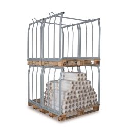 Galvanizovaná paleta hore TYP 66 1200x1000x800mm skladacie ocele
