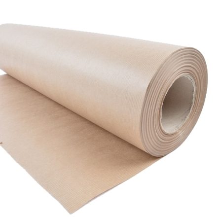 Hnedý rebrovaný sulfátový baliaci papier rolky, 60 cm, 5 kg, 80 g/m²