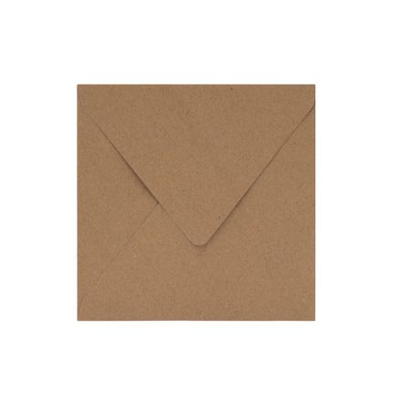 K4 štvorcové dekoratívne obálky SK hnedá 165x165 mm 120g, 50 ks