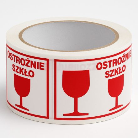 Výstražná páska pre kartóny CAREFULLY GLASS 48mm/66m