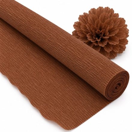 Taliansky krep 180g Hnedá 50cm/250cm Dekoratívny papier