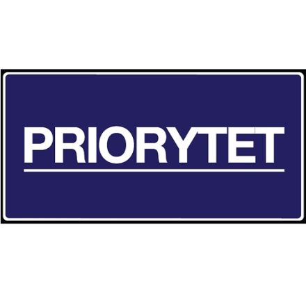 Nálepky PRIORYTET samolepiace štítky na obaloch 100x50 mm 100 ks