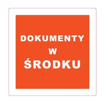 Červené nálepky Doklady vo vnútri 100x100 mm 100 ks