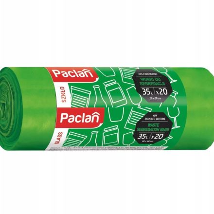 Paclan vrecia na segregáciu skla 35 l, 20 green ks LDPE
