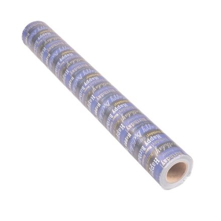 Baliaci papier ornament potiahnuté Happy Birthday rolka 70cm x 50m 80g