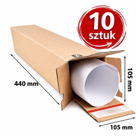 Box TubeBox 105x105x440mm Pohľadnica pre plagáty 10 ks
