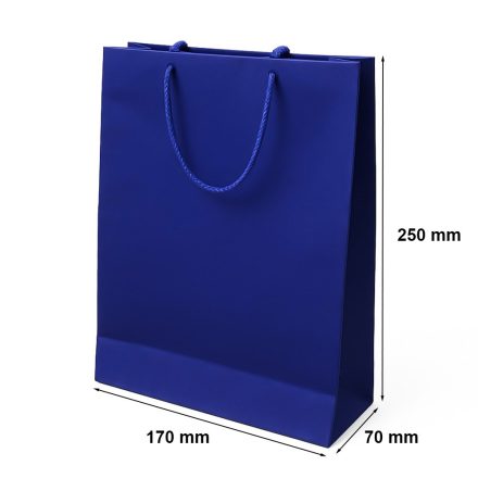 Premium darčeková taška A5 170x70x250 mm matné tmavomodré