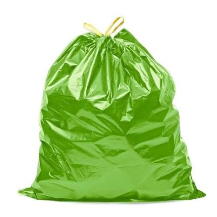 Zelené vrecia na odpadky pre sklo s páskou HDPE 60l 30um 10 ks