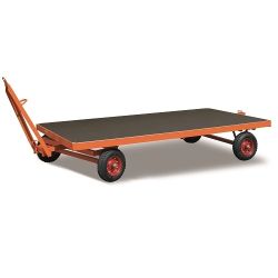 Priemyselné prípojné vozidlo s otočným stolíkom 2000x1000x700 mm, nosnosť 5000 kg