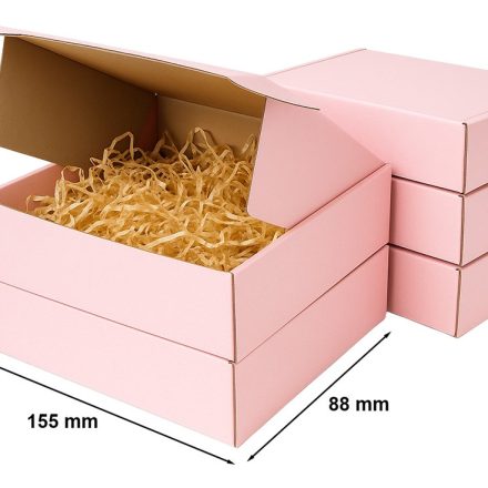 Ružová medzná škatuľka 155x88x43 mm, módny box 20 ks