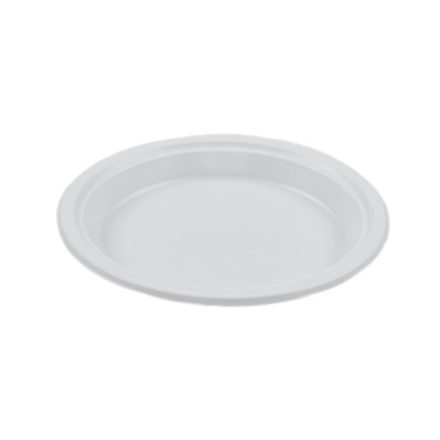 Jednoduchá platňa z polystyrénu PS 24 cm biely plochý 50 ks