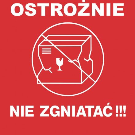 Varovné nálepky opatrne NIE _ 100x100 mm 100 ks