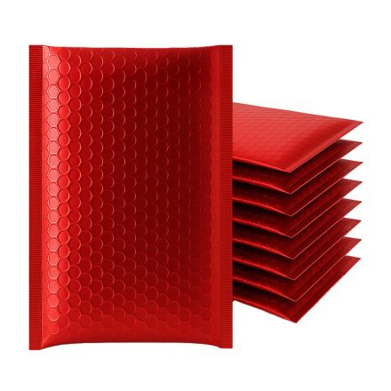 Červené kovové bublinové obaly 270x360 mm, 100 ks