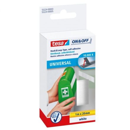 Samolepiaci uzáver na páske TESA & Vypnuté 1 m x 20 mm, biela