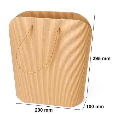 Vlnitý stolový vak 200x100x295 mm hnedý, papierový reťazec