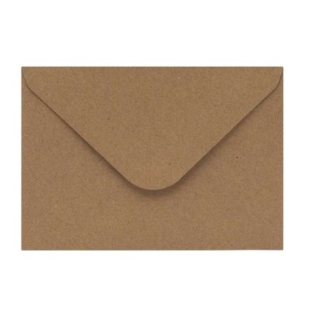 Dekoratívne papierové obálky C6 sulfátová hnedá, 120 gsm, 50 ks