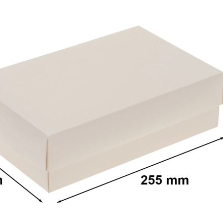 Lepenková škatuľa biela L 255x160x75 mm