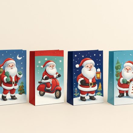 Vianočné tašky darčekové papierové tašky MIX 155x60x155 mm 10
