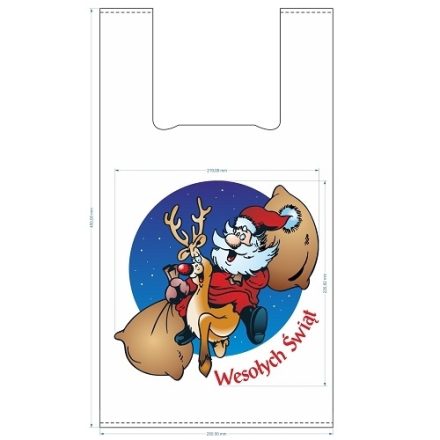 Reklamy na vianočné fólie HDPE 24x44 cm, 200 ks na darčeky