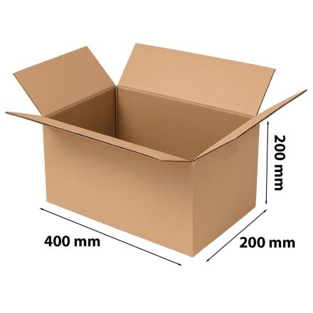 Papierová lepenka 400x200x200 mm, paletový box 3- Bronzová vrstva