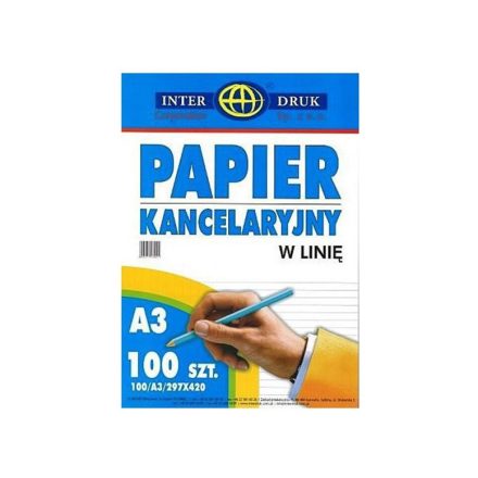 Kancelársky papier A3 v aplikačných radoch 420x297 mm 100 Archa. 60 g/m2