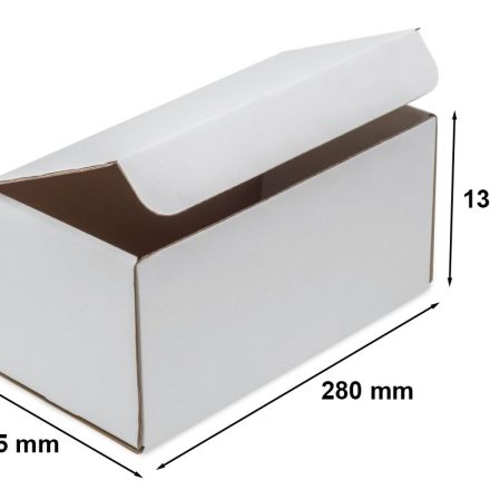 Kartónová krabica F421 biela módna krabica 280x145x135 Balík B