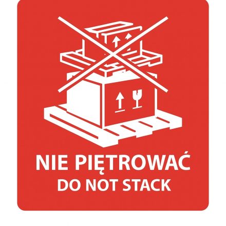 Samolepiace výstražné nálepky NIE FRONT 100x100 mm, 100 ks