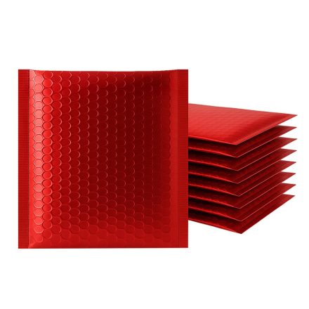 Červené kovové bublinové obaly 165x165 mm 100 ks