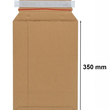 Lepenková obálka pre prepravu A4 250x350 mm hnedá s lepiacim prúžkom