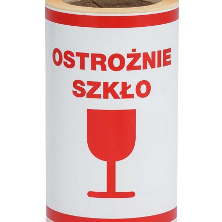 Výstražné nálepky Opatrne sklo 100x100 mm - 100 valcové ks
