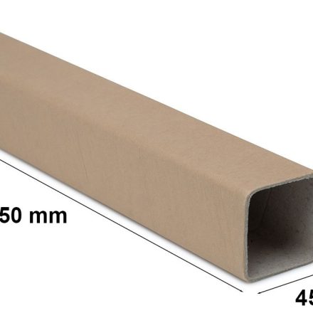 Kartónová štvorcová rúrka 45 mm, gr. 2,5 mm, dĺžka 750 mm B1