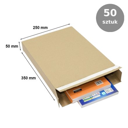 Box Flatbox F12 250x50x350mm 50 kuse Flat Shipping Box