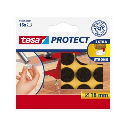 Plstené vankúšiky fi 18mm, hnedá TESA - 16 ks